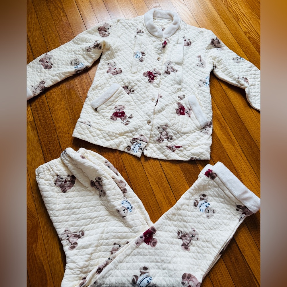 Maternity nursing warm pajamas set shirt and pants
